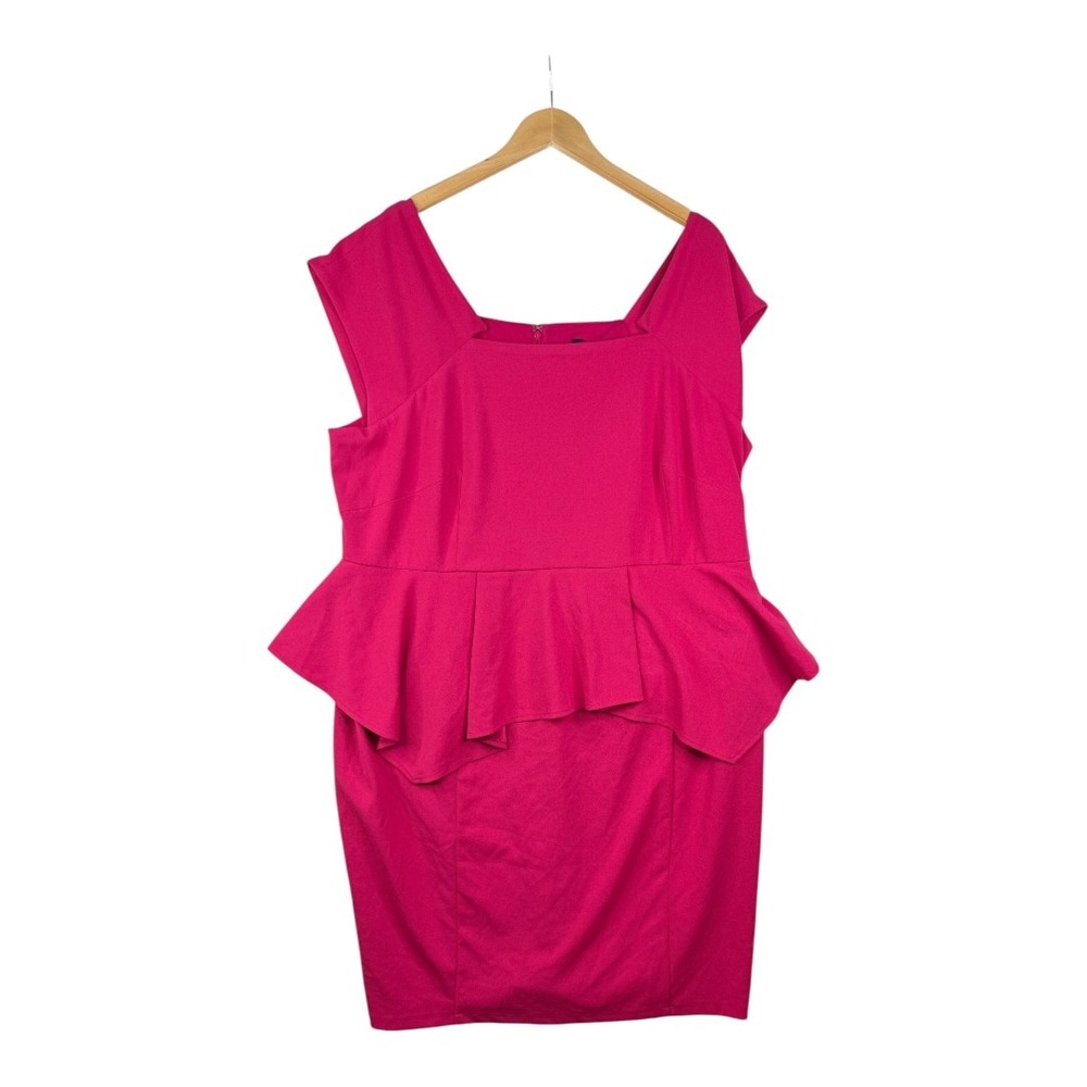 Lane‎ Bryant Sleeveless Peplum Dress size 24 Pink
